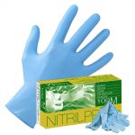 GUANTI NITRILE 100pz MONOUSO SENZA POLVERE PER ALIMENTARI PROFESSIONALI DPI3